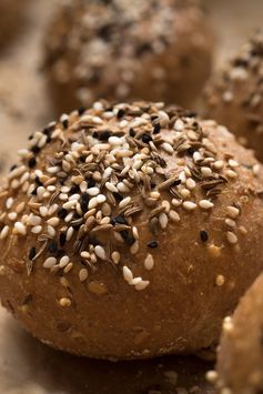 Seeded Molasses Whole-Wheat Dinner Rolls