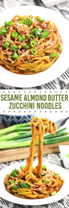 Sesame Almond Butter Zucchini Noodles