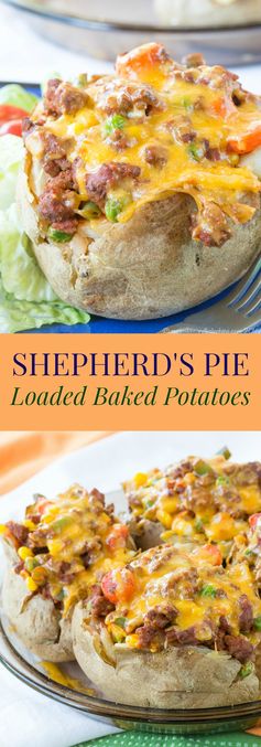 Shepherd's Pie Loaded Baked Potatoes