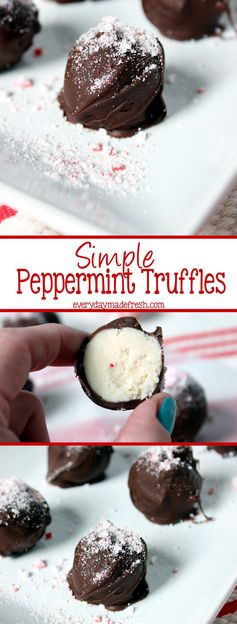 Simple Peppermint Truffles