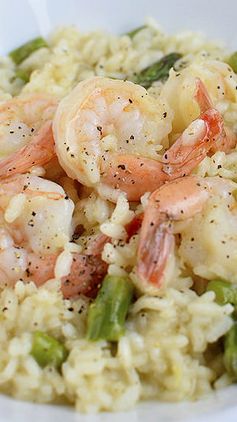 Simple Shrimp and Asparagus Risotto