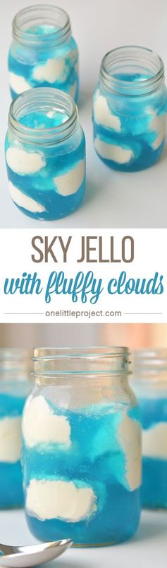 Sky Jello with Fluffy Clouds