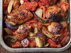 Slimming World's rustic garlic chicken tray bake