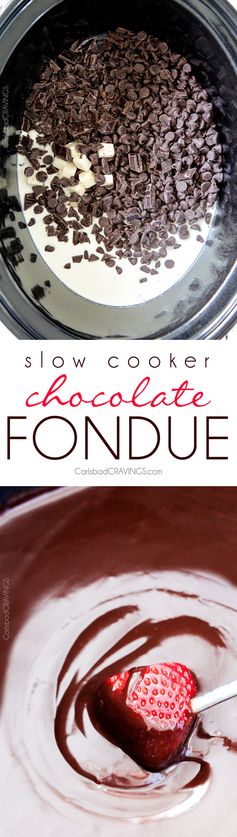 Slow Cooker Chocolate Fondue