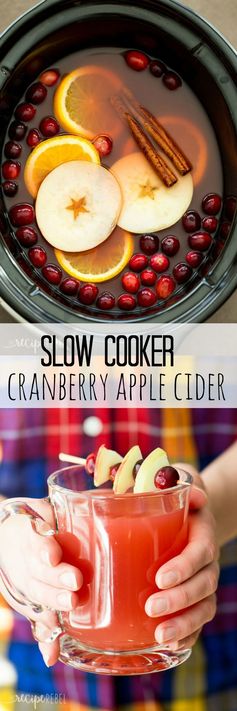 Slow Cooker Cranberry Apple Cider