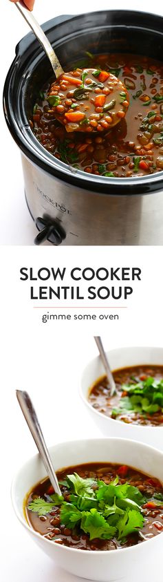 Slow Cooker Curried Lentil Soup