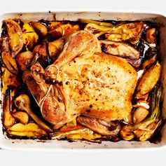 Slow-Roasted Chicken with All the Garlic