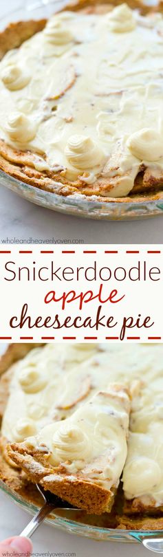 Snickerdoodle Apple Cheesecake Pie