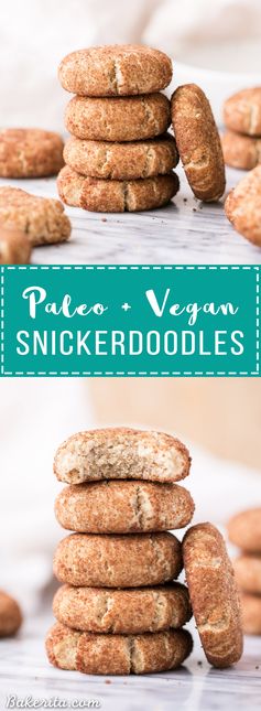 Snickerdoodles (Gluten Free, Paleo + Vegan