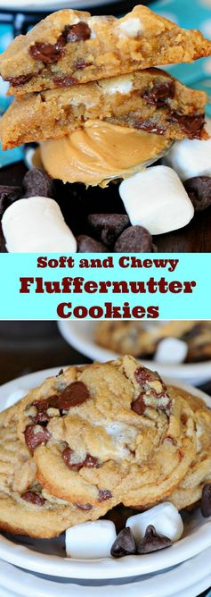 Soft and Chewy Fluffernutter Cookies