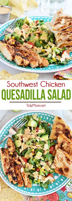 Southwest Chicken Quesadilla Salad