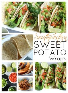 Southwestern sweet potato wraps