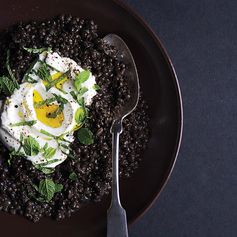 Spiced Black Lentils with Yogurt and Mint