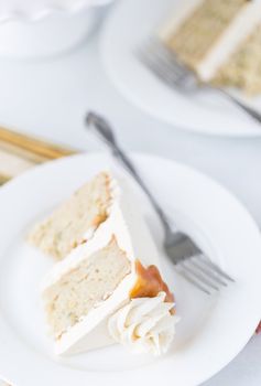 Spiced Pear Cake with Honey Caramel Frosting