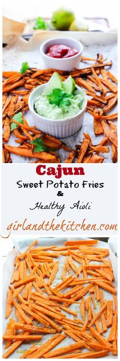 Spicy Baked Sweet Potato Fries & Healthy Aioli