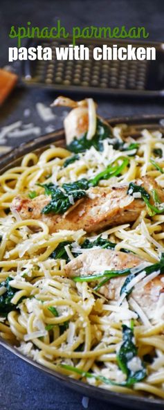 Spinach Parmesan Pasta with Chicken