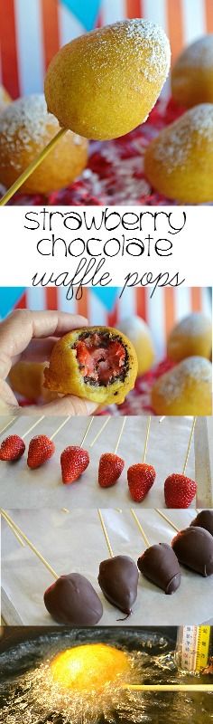 State Fair – Chocolate Strawberry Waffle Pops