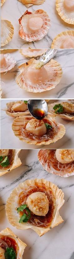 Steamed Scallops with Noodles