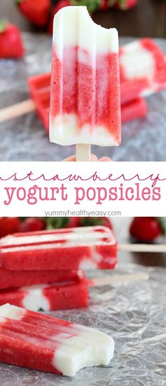 Strawberry Yogurt Popsicles