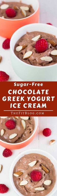 Sugar-Free Chocolate Greek Yogurt Ice Cream