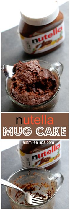 Super easy to make Nutella Mug Cake