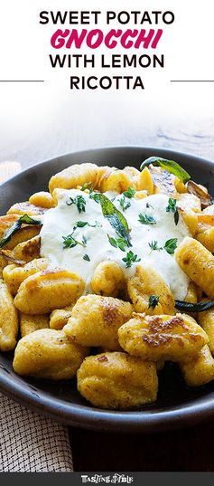 Sweet Potato Gnocchi with Lemon Ricotta