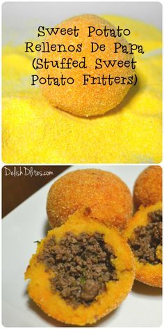 Sweet Potato Rellenos De Papa (Stuffed Sweet Potato Fritters