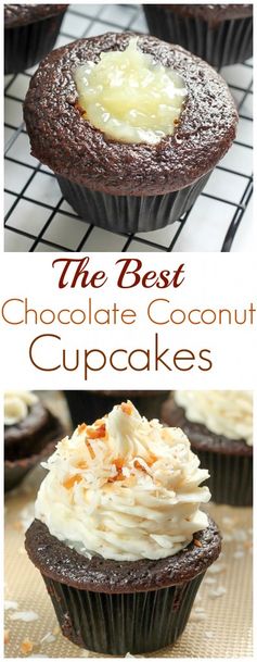 The Best Chocolate Coconut Cupcakes