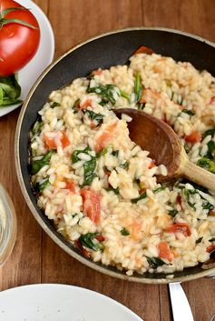 Tomato-Basil & Spinach Risotto