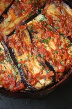 Turkish Eggplant Casserole with Tomatoes (Imam Bayildi