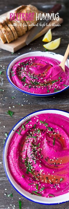 Vegan beet hummus