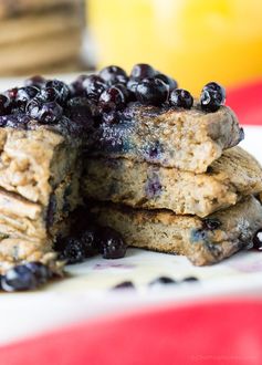 Vegan Gluten Free Cinnamon Blueberry Pancakes