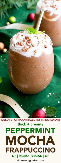 Vegan Peppermint Mocha Frappuccino (V, Paleo, Gluten Free, Dairy-Free