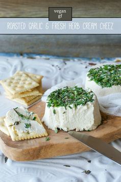 Vegan Roasted Garlic & Fresh Herb Cream Cheez