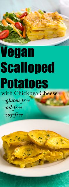 Vegan Scalloped Potatoes with Chickpea Cheese Sauce