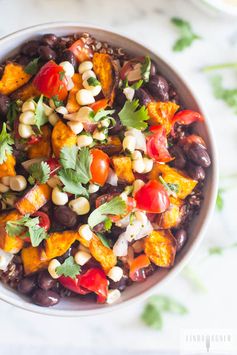 Vegetarian Sweet Potato & Black Bean Burrito Bowl