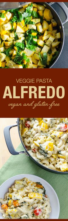 Veggie Pasta Alfredo - vegan and gluten free