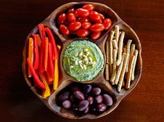 White Bean Basil Pesto Hummus