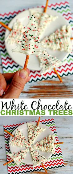 White Chocolate Christmas Trees