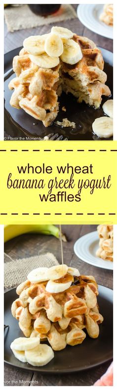 Whole Wheat Banana Greek Yogurt Waffles