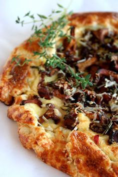 Wild Mushroom and Gruyère Tart with Fresh Herb Salad