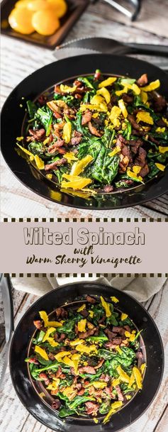 Wilted Spinach Salad With Warm Sherry Vinaigrette