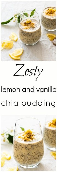 Zesty Lemon and Vanilla Chia Pudding Cups