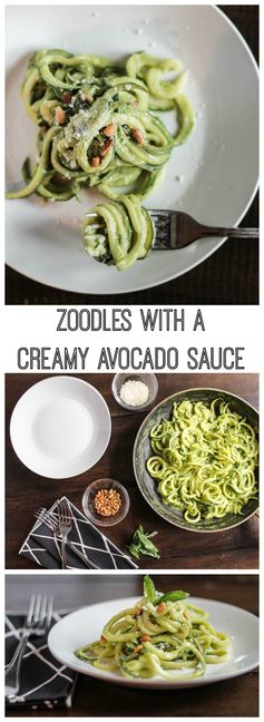 Zoodles with a Creamy Avocado Sauce