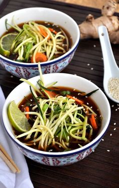 Zucchini Noodle Miso Ramen (vegan, gluten free