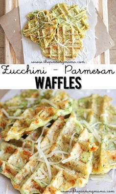 Zucchini Parmesan Waffle Fritters