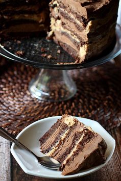 10-Layer Chocolate Caramel Mousse Cake