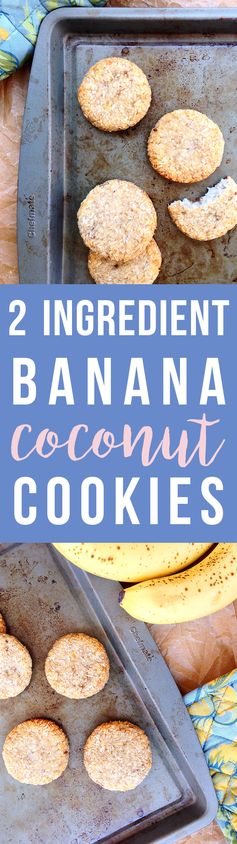 2 Ingredient Banana Coconut Cookies