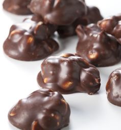 2 Ingredient Chocolate Nut Clusters