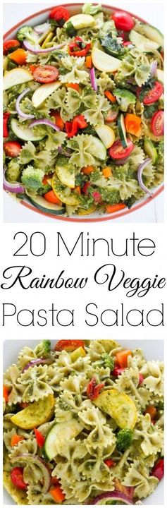 20-Minute Rainbow Veggie Pasta Salad